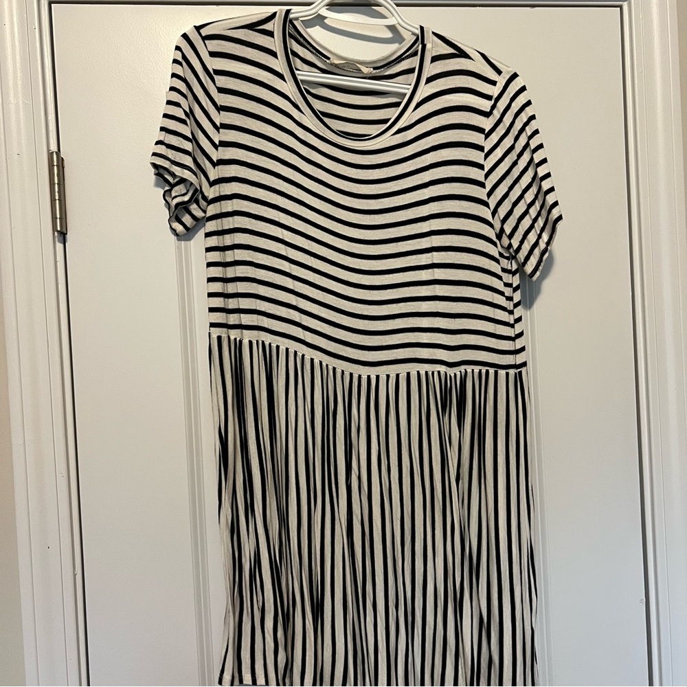 Black and White Striped Top